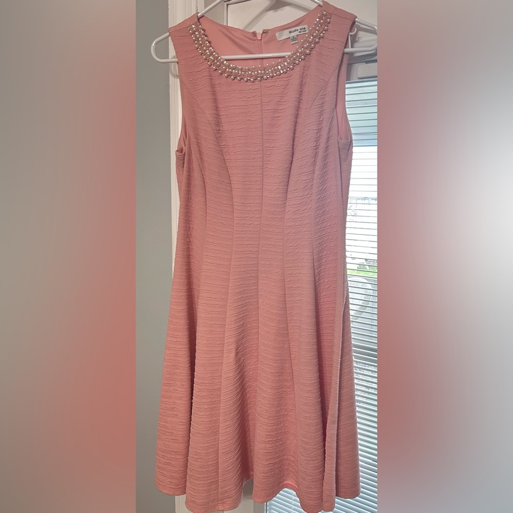 Pink Sleeveless Embellished Mini Dress for Cocktail Events